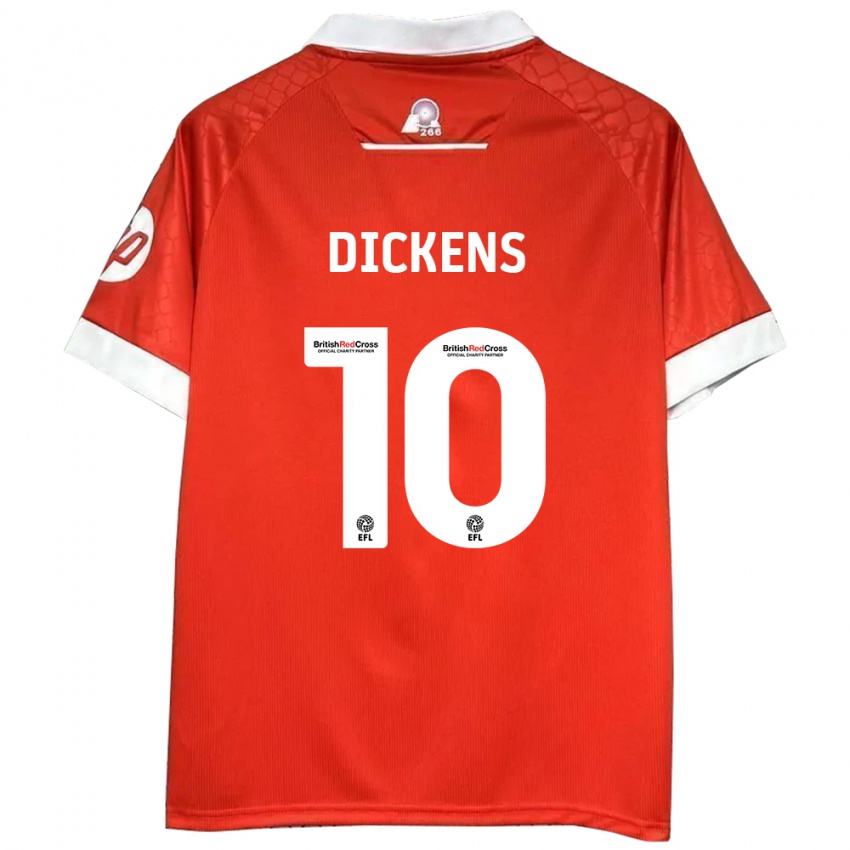 Bambino Maglia Tj Dickens #10 Rosso Bianco Kit Gara Home 2024/25 Maglietta