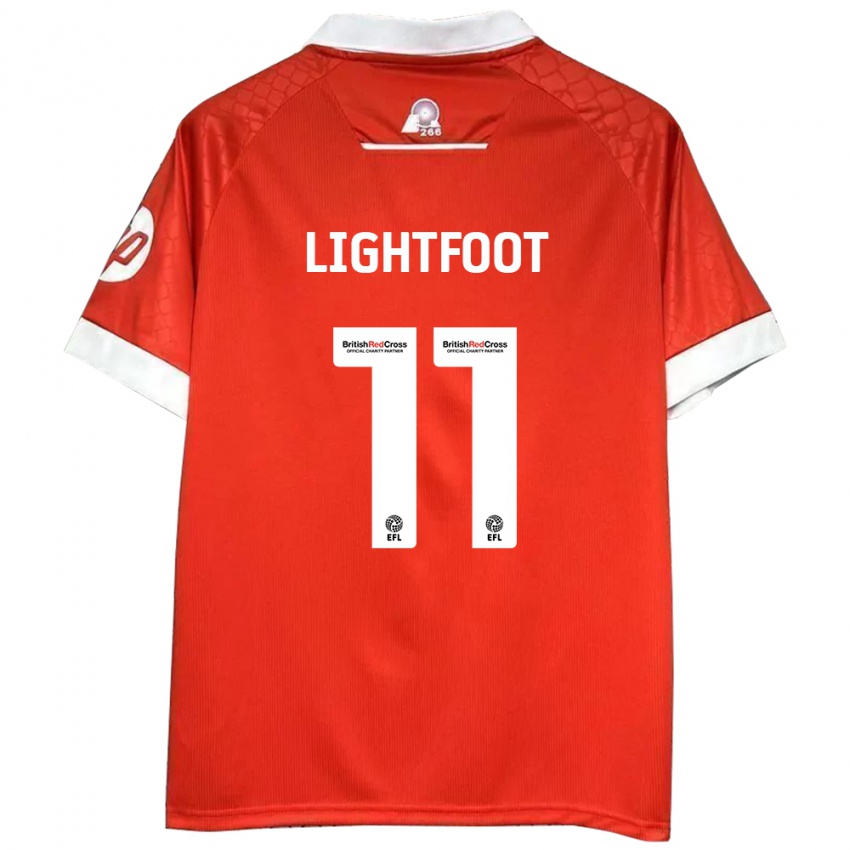 Bambino Maglia Amber Lightfoot #11 Rosso Bianco Kit Gara Home 2024/25 Maglietta