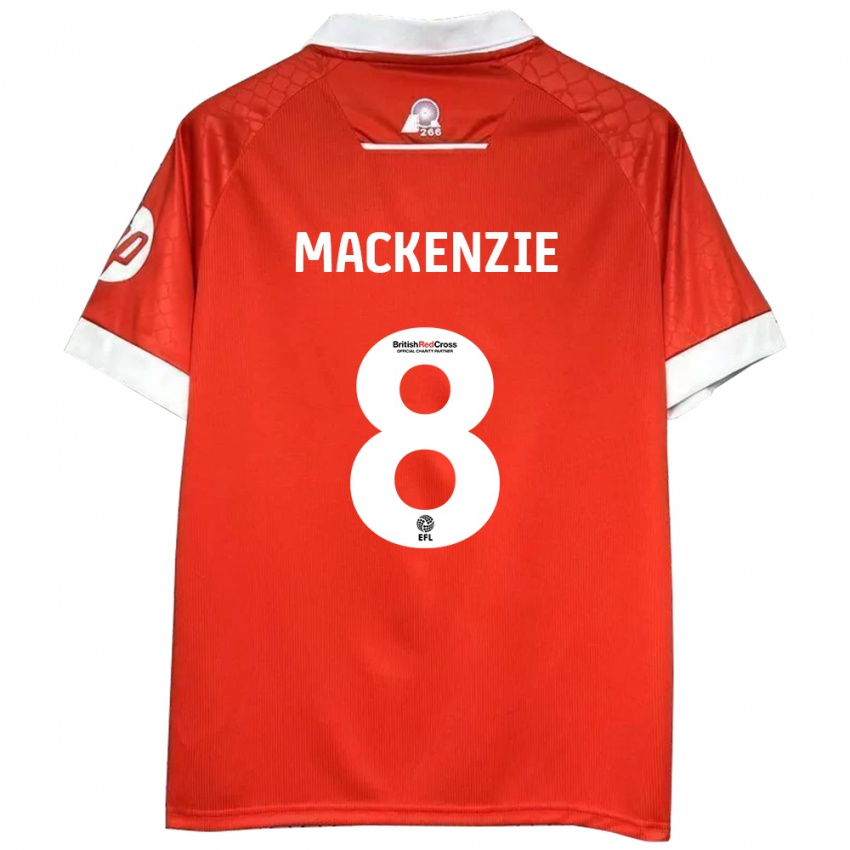 Bambino Maglia Libby Mackenzie #8 Rosso Bianco Kit Gara Home 2024/25 Maglietta