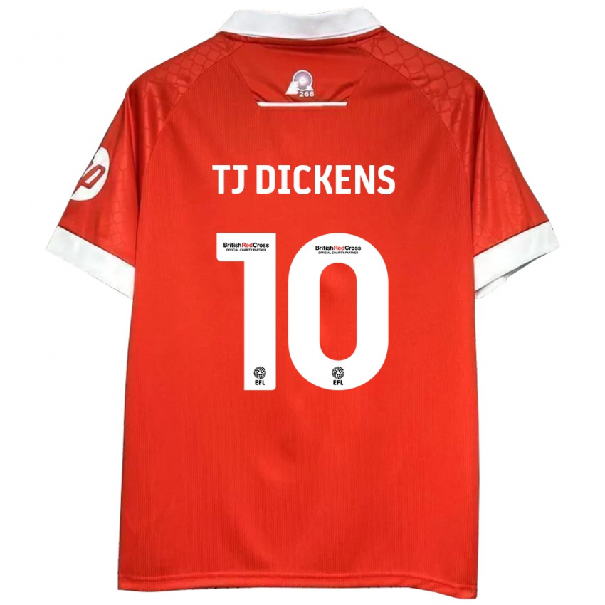 Bambino Maglia Tonicha Tj Dickens #10 Rosso Bianco Kit Gara Home 2024/25 Maglietta