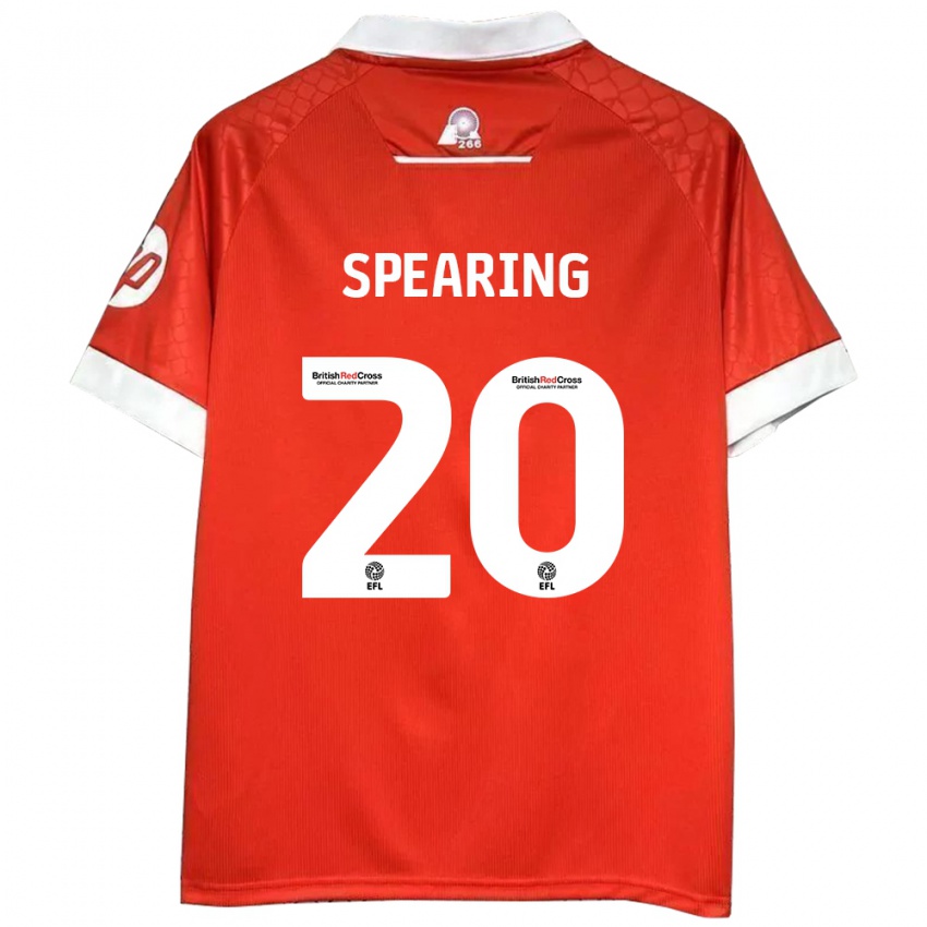 Bambino Maglia Natasha Spearing #20 Rosso Bianco Kit Gara Home 2024/25 Maglietta