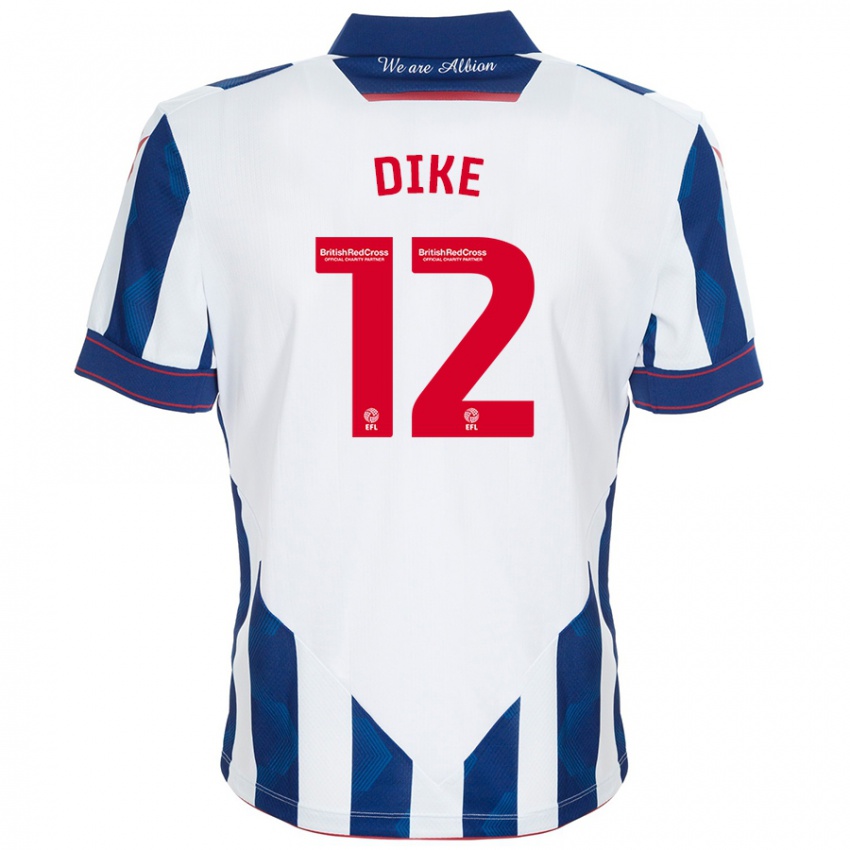 Bambino Maglia Daryl Dike #12 Bianco Blu Scuro Kit Gara Home 2024/25 Maglietta