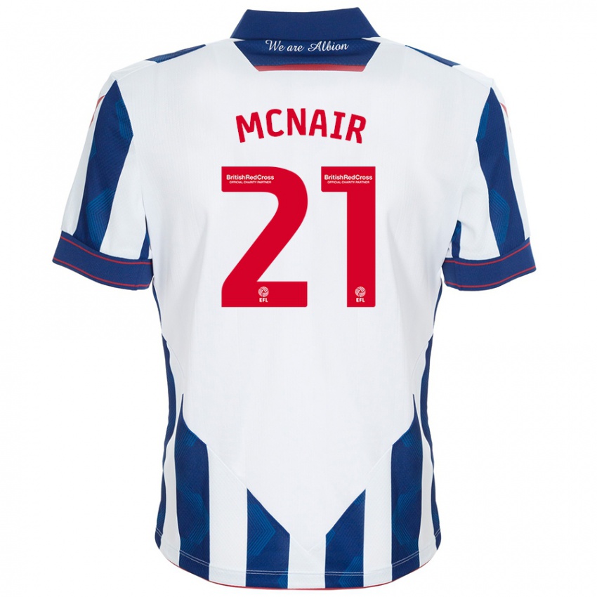 Bambino Maglia Paddy Mcnair #21 Bianco Blu Scuro Kit Gara Home 2024/25 Maglietta