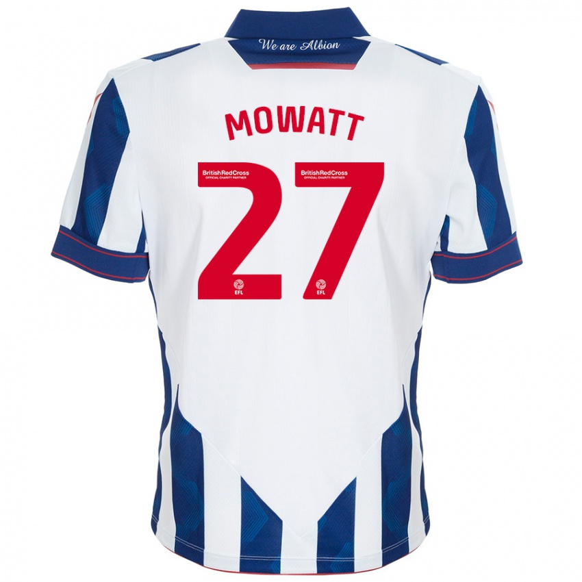 Bambino Maglia Alex Mowatt #27 Bianco Blu Scuro Kit Gara Home 2024/25 Maglietta