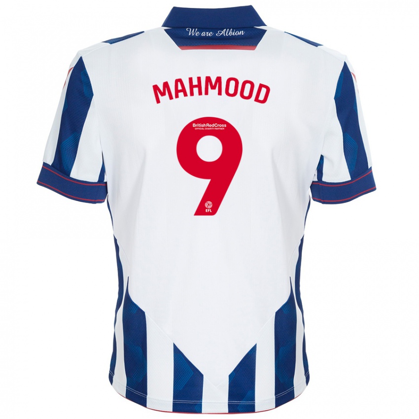 Bambino Maglia Mariam Mahmood #9 Bianco Blu Scuro Kit Gara Home 2024/25 Maglietta