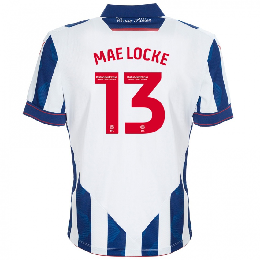 Bambino Maglia Ellie Mae Locke #13 Bianco Blu Scuro Kit Gara Home 2024/25 Maglietta