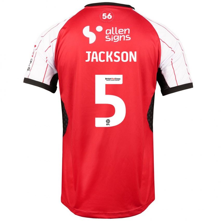 Bambino Maglia Adam Jackson #5 Bianco Kit Gara Home 2024/25 Maglietta