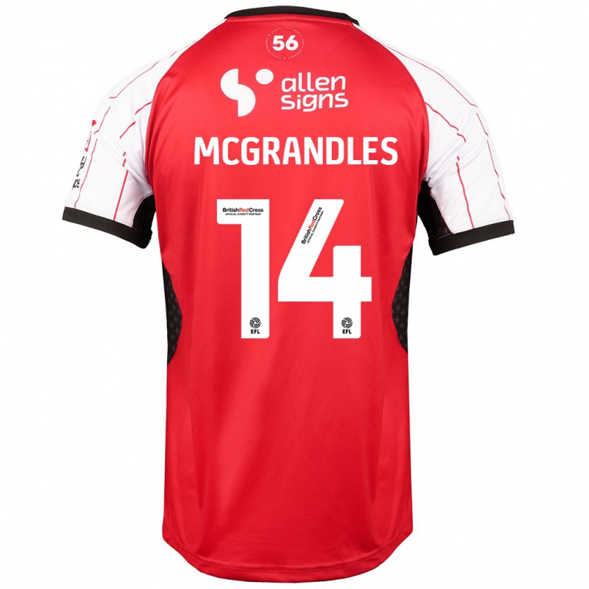 Bambino Maglia Conor Mcgrandles #14 Bianco Kit Gara Home 2024/25 Maglietta