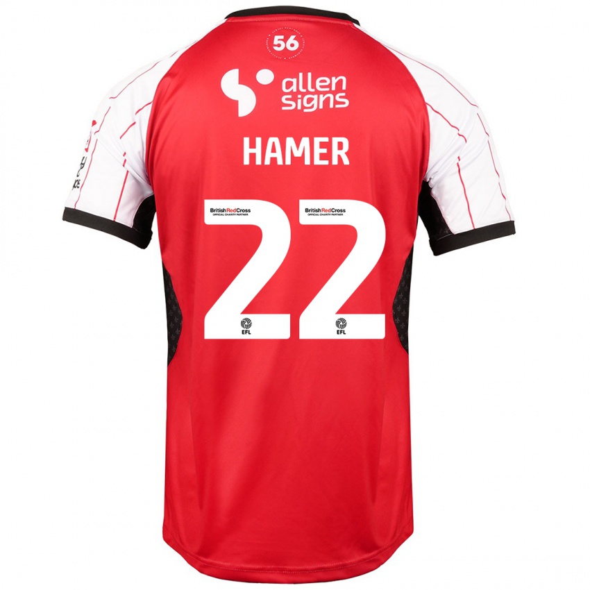 Bambino Maglia Tom Hamer #22 Bianco Kit Gara Home 2024/25 Maglietta