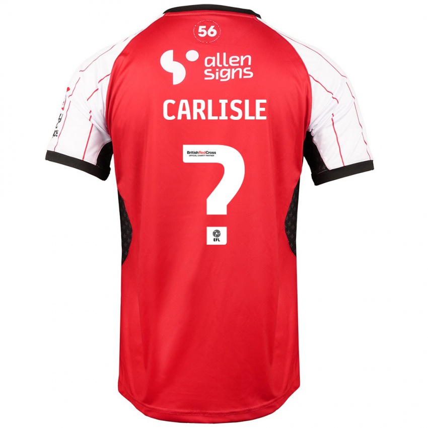 Bambino Maglia Charlie Carlisle #0 Bianco Kit Gara Home 2024/25 Maglietta