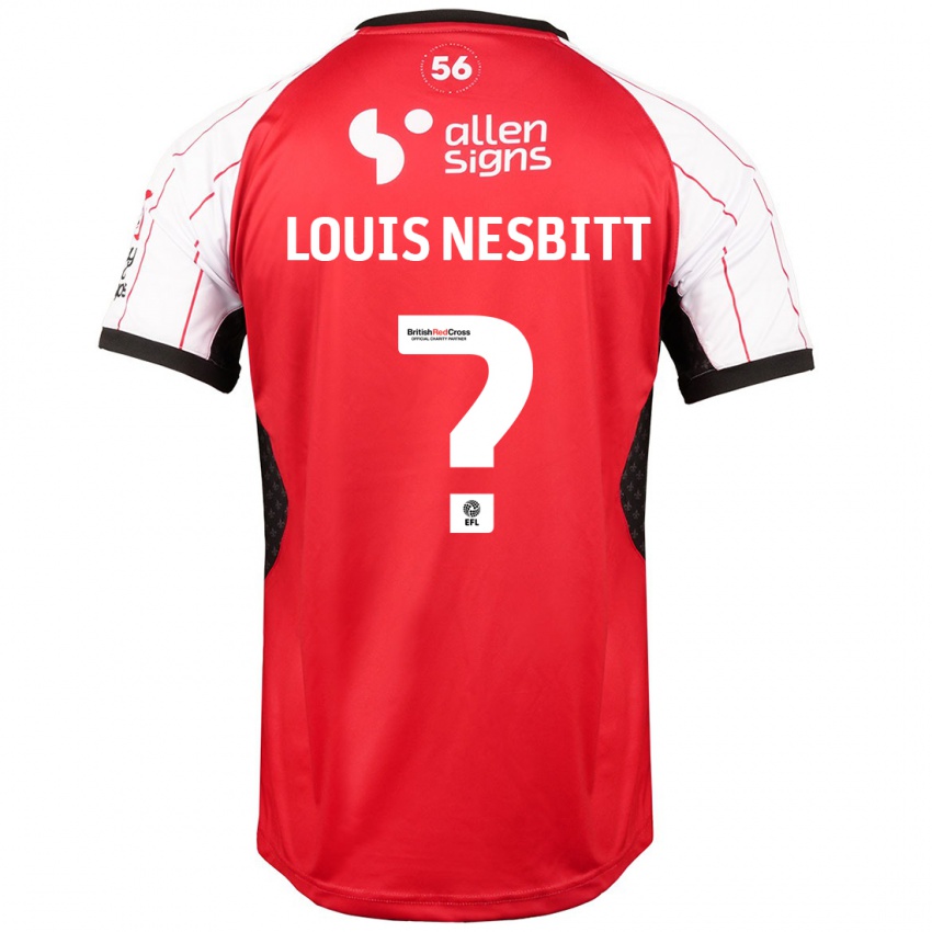 Bambino Maglia Louis Nesbitt #0 Bianco Kit Gara Home 2024/25 Maglietta