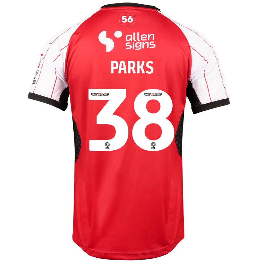 Bambino Maglia Charlie Parks #38 Bianco Kit Gara Home 2024/25 Maglietta