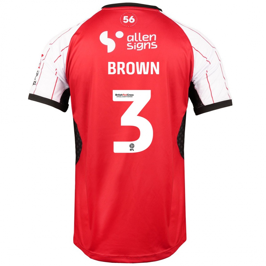 Bambino Maglia Jaden Brown #3 Bianco Kit Gara Home 2024/25 Maglietta