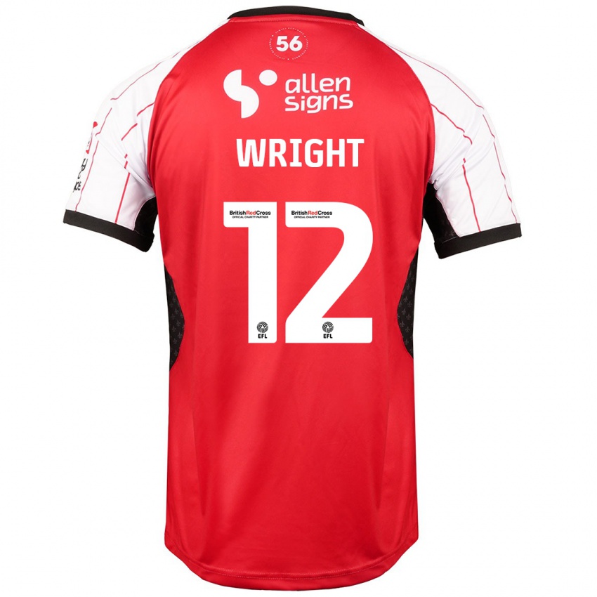 Bambino Maglia Jordan Wright #12 Bianco Kit Gara Home 2024/25 Maglietta