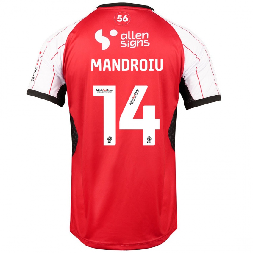 Bambino Maglia Daniel Mandroiu #14 Bianco Kit Gara Home 2024/25 Maglietta