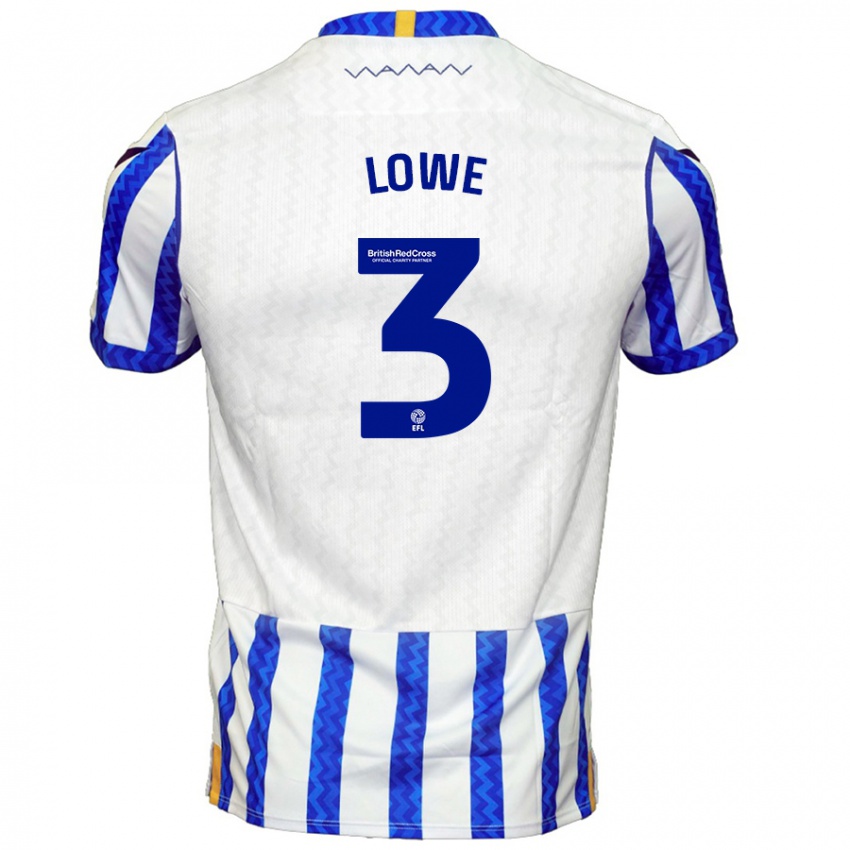 Bambino Maglia Max Lowe #3 Blu Bianco Kit Gara Home 2024/25 Maglietta