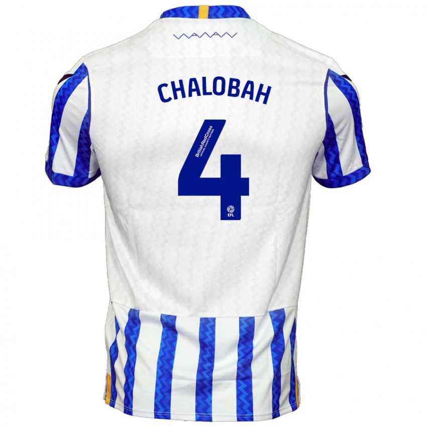 Bambino Maglia Nathaniel Chalobah #4 Blu Bianco Kit Gara Home 2024/25 Maglietta