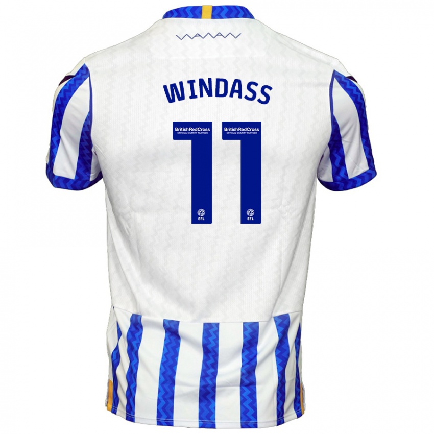 Bambino Maglia Josh Windass #11 Blu Bianco Kit Gara Home 2024/25 Maglietta