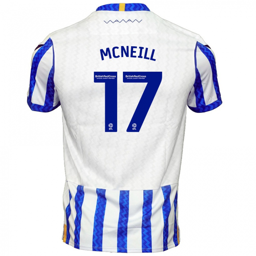 Bambino Maglia Charlie Mcneill #17 Blu Bianco Kit Gara Home 2024/25 Maglietta