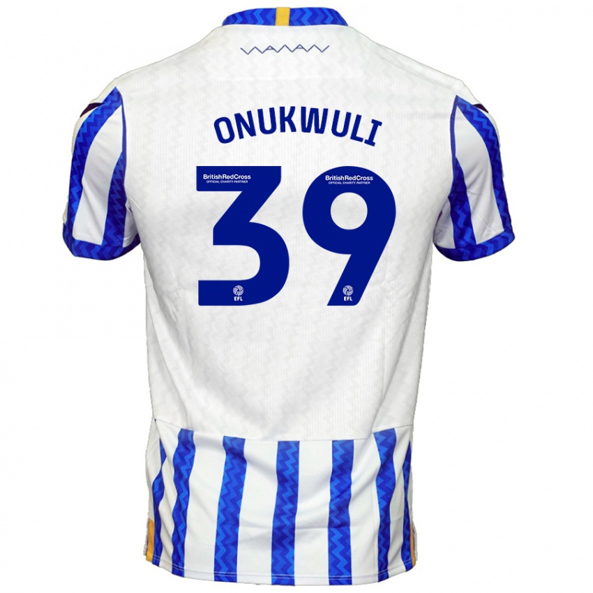 Bambino Maglia Favour Onukwuli #39 Blu Bianco Kit Gara Home 2024/25 Maglietta