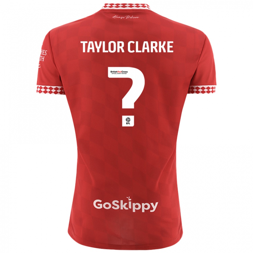 Bambino Maglia Omar Taylor-Clarke #0 Rosso Kit Gara Home 2024/25 Maglietta