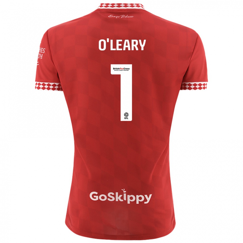 Bambino Maglia Max O'leary #1 Rosso Kit Gara Home 2024/25 Maglietta