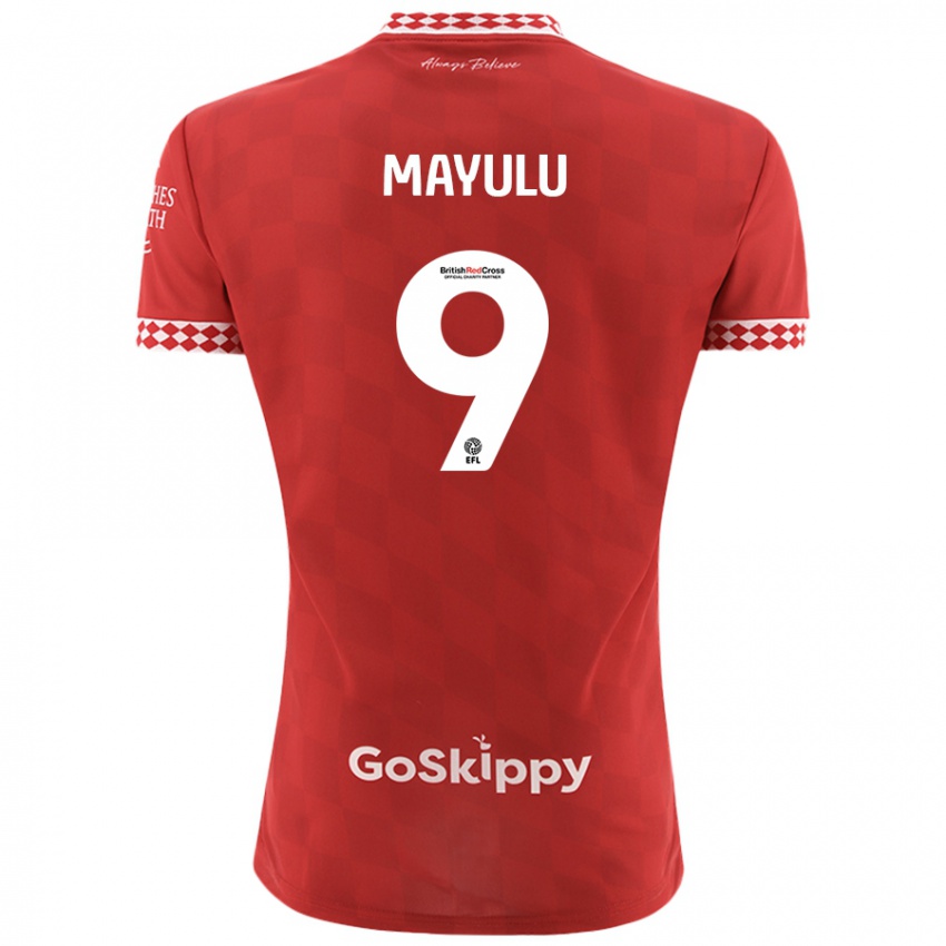 Bambino Maglia Fally Mayulu #9 Rosso Kit Gara Home 2024/25 Maglietta