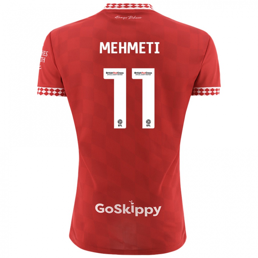 Bambino Maglia Anis Mehmeti #11 Rosso Kit Gara Home 2024/25 Maglietta