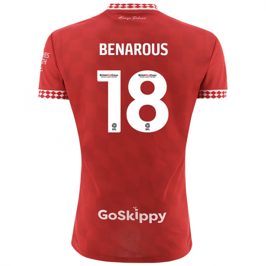 Bambino Maglia Ayman Benarous #18 Rosso Kit Gara Home 2024/25 Maglietta