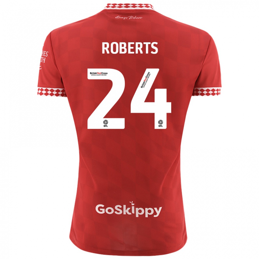 Bambino Maglia Haydon Roberts #24 Rosso Kit Gara Home 2024/25 Maglietta