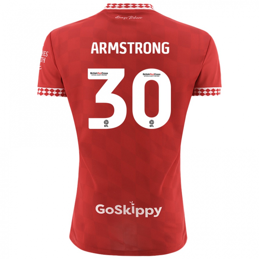 Bambino Maglia Sinclair Armstrong #30 Rosso Kit Gara Home 2024/25 Maglietta