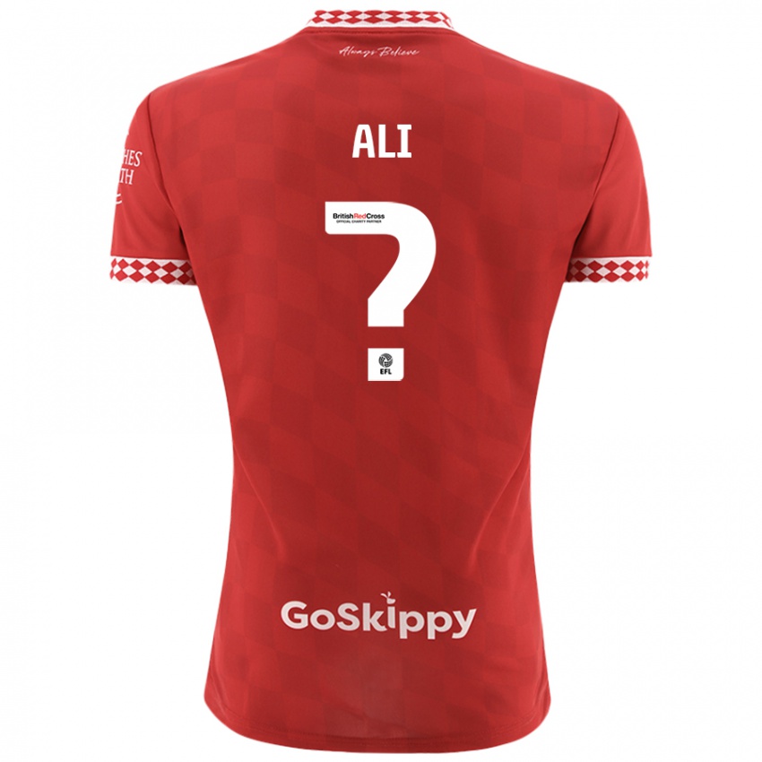 Bambino Maglia Zack Ali #0 Rosso Kit Gara Home 2024/25 Maglietta