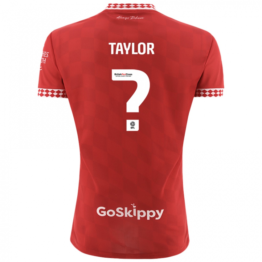 Bambino Maglia Archie Taylor #0 Rosso Kit Gara Home 2024/25 Maglietta