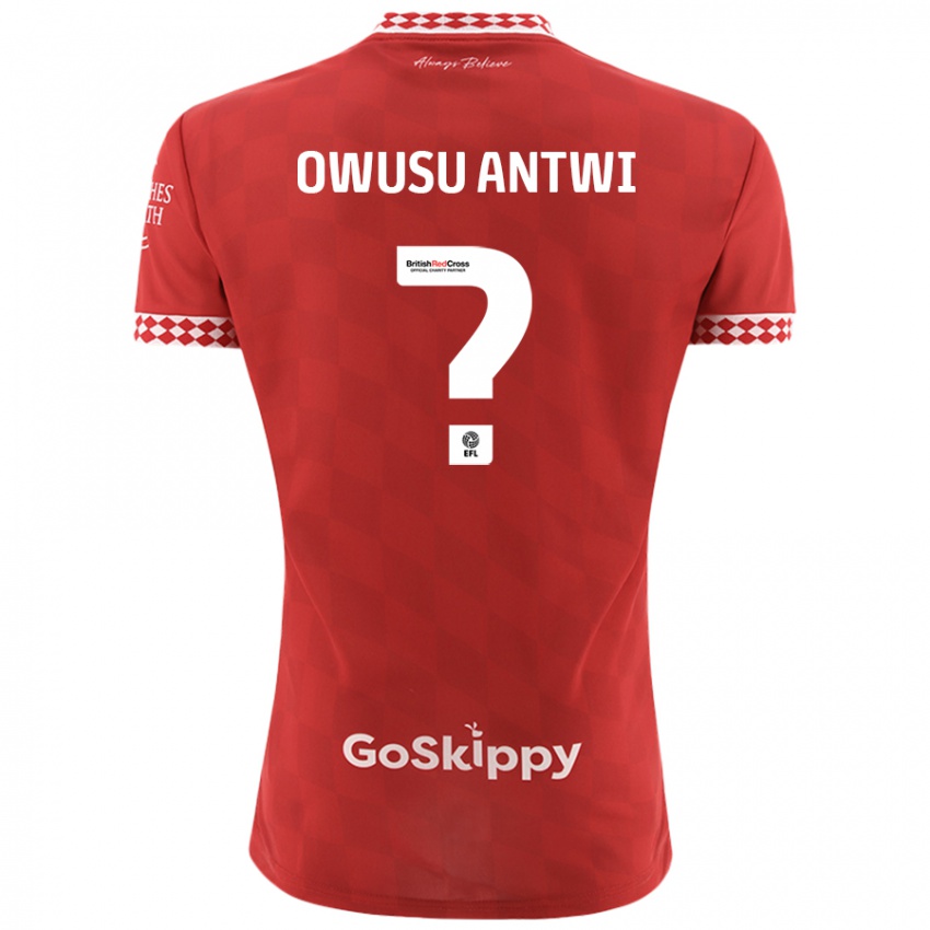 Bambino Maglia Filbert Owusu-Antwi #0 Rosso Kit Gara Home 2024/25 Maglietta