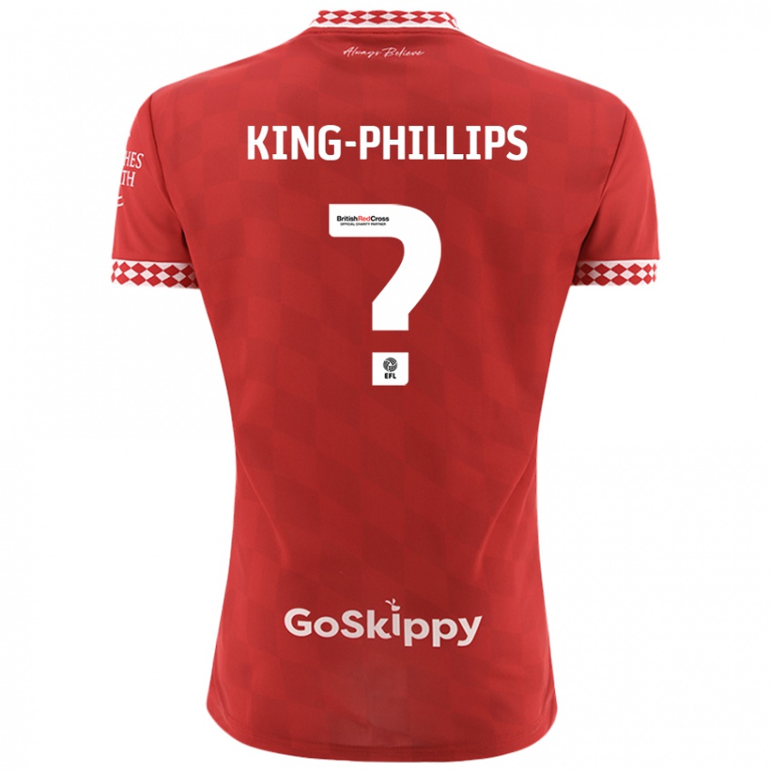 Bambino Maglia Zac King-Phillips #0 Rosso Kit Gara Home 2024/25 Maglietta