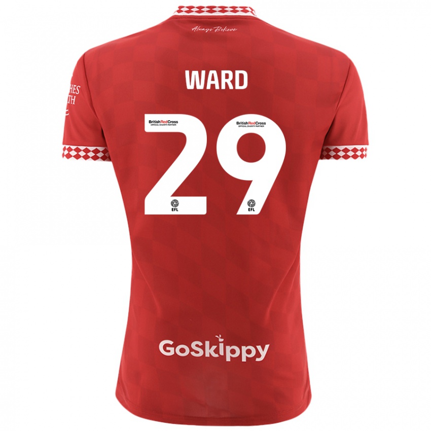 Bambino Maglia Mari Ward #29 Rosso Kit Gara Home 2024/25 Maglietta