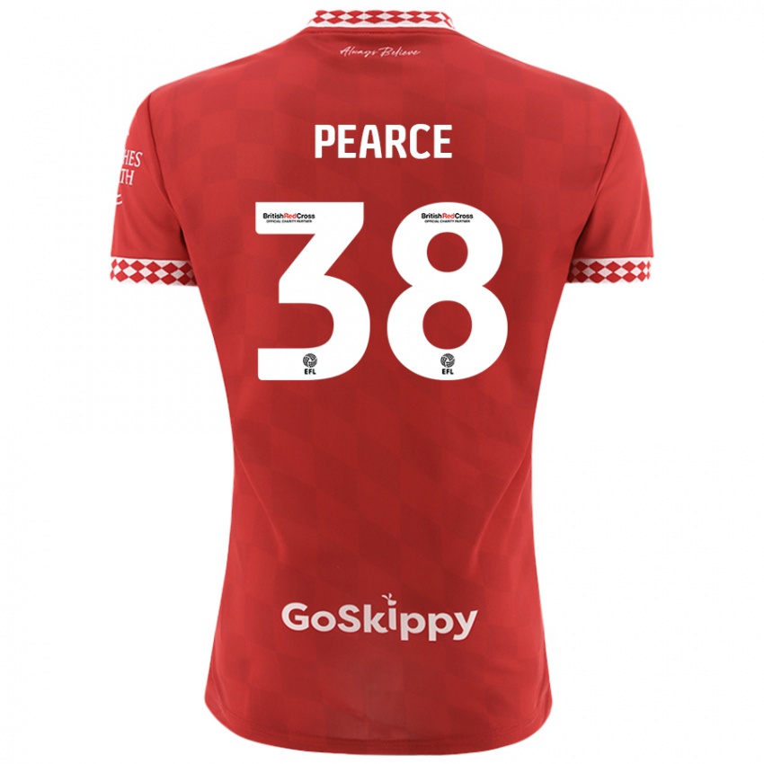 Bambino Maglia Manon Pearce #38 Rosso Kit Gara Home 2024/25 Maglietta