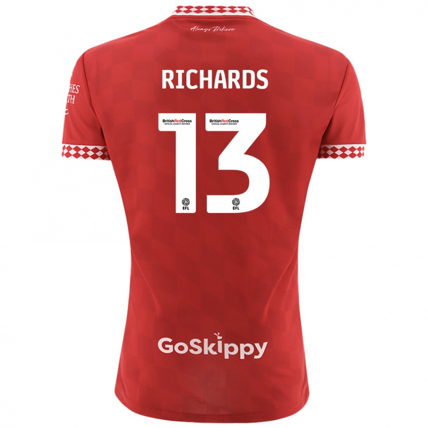 Bambino Maglia Harvey Wiles-Richards #13 Rosso Kit Gara Home 2024/25 Maglietta