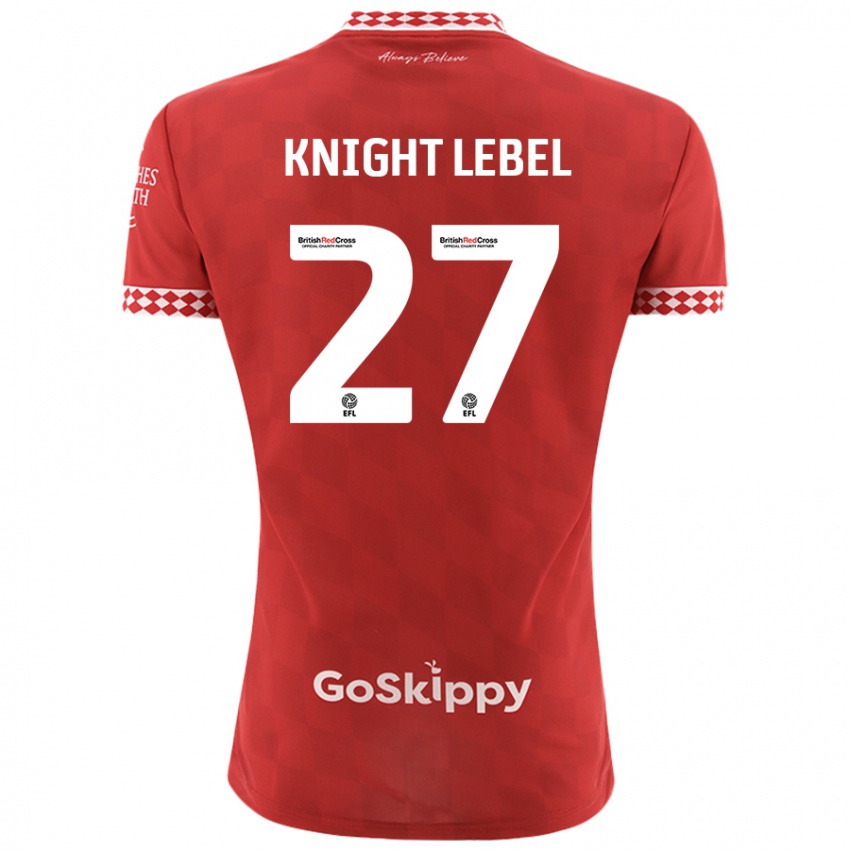 Bambino Maglia Jamie Knight-Lebel #27 Rosso Kit Gara Home 2024/25 Maglietta