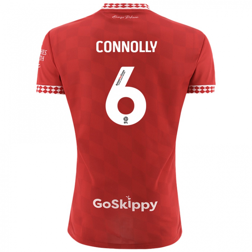 Bambino Maglia Megan Connolly #6 Rosso Kit Gara Home 2024/25 Maglietta