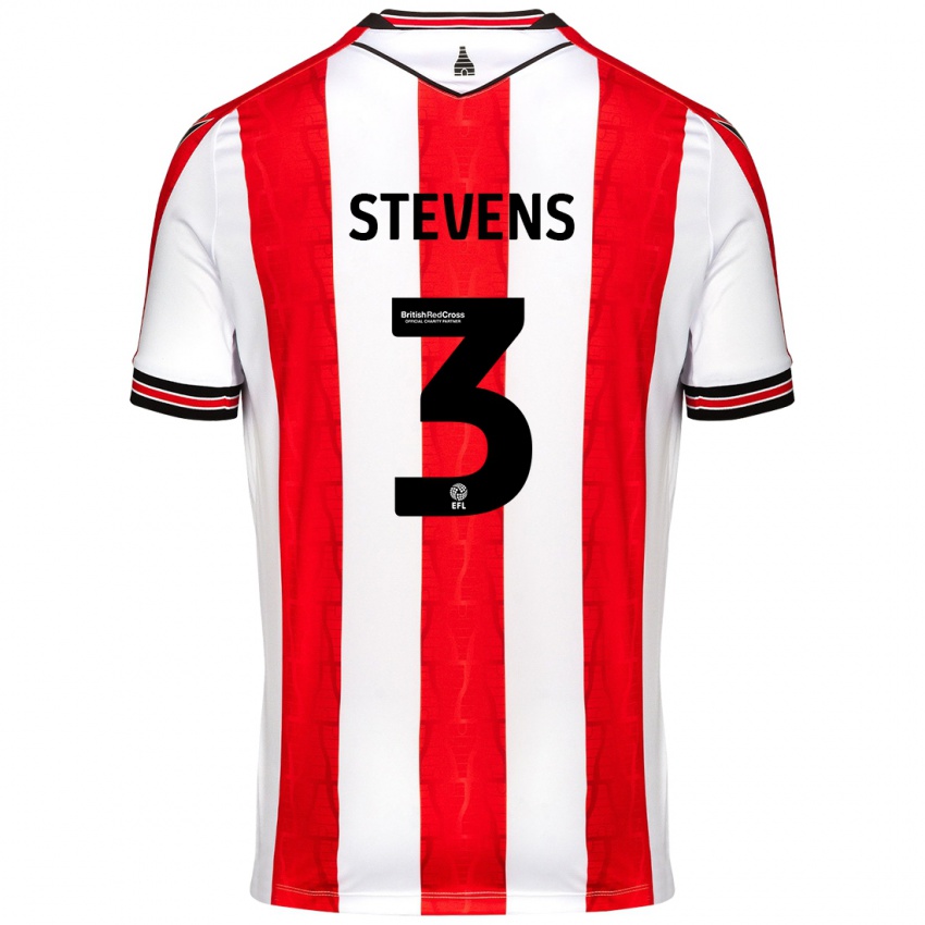 Bambino Maglia Enda Stevens #3 Rosso Bianco Kit Gara Home 2024/25 Maglietta