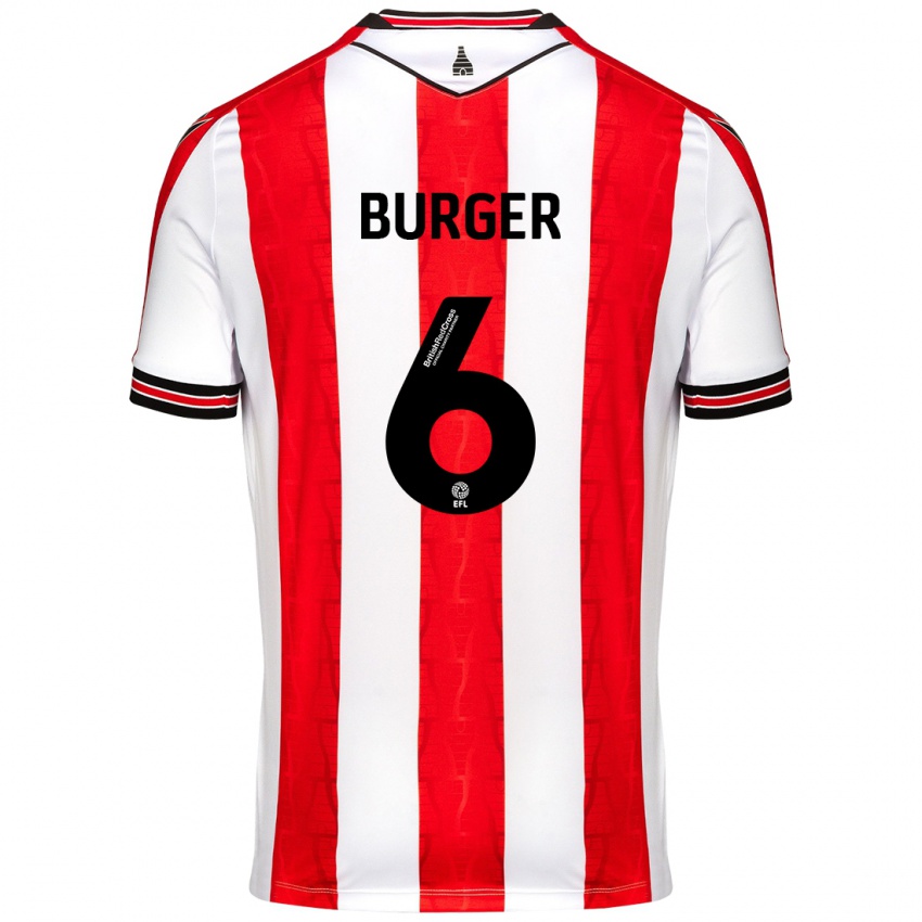 Bambino Maglia Wouter Burger #6 Rosso Bianco Kit Gara Home 2024/25 Maglietta