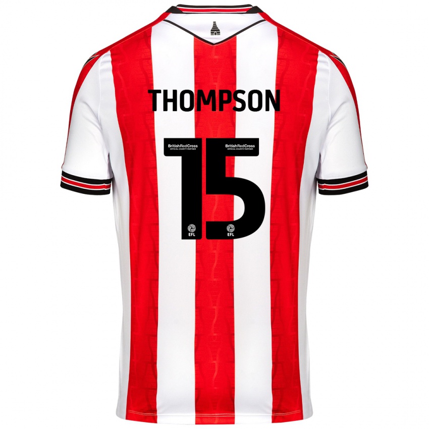 Bambino Maglia Jordan Thompson #15 Rosso Bianco Kit Gara Home 2024/25 Maglietta