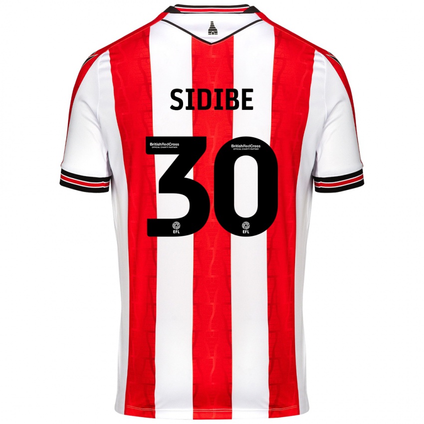 Bambino Maglia Souleymane Sidibe #30 Rosso Bianco Kit Gara Home 2024/25 Maglietta