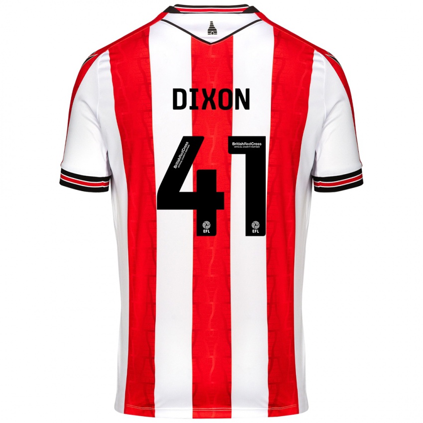 Bambino Maglia Jaden Dixon #41 Rosso Bianco Kit Gara Home 2024/25 Maglietta