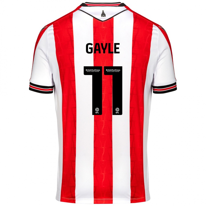 Bambino Maglia Dwight Gayle #11 Rosso Bianco Kit Gara Home 2024/25 Maglietta