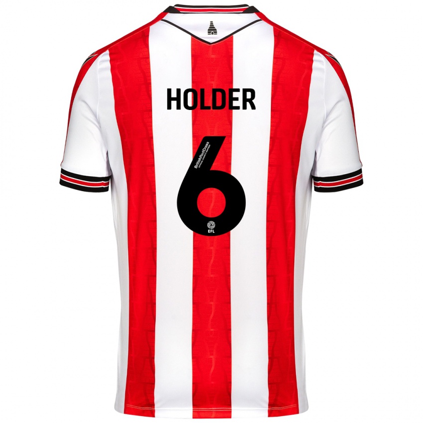 Bambino Maglia Molly Holder #6 Rosso Bianco Kit Gara Home 2024/25 Maglietta