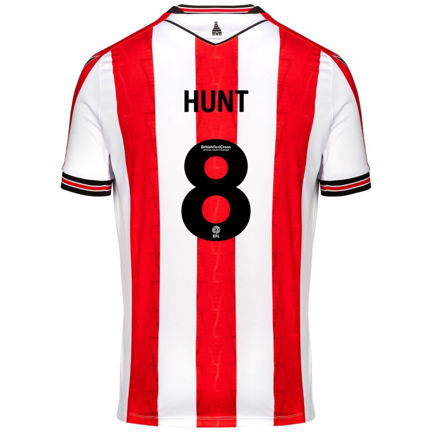 Bambino Maglia Abby Hunt #8 Rosso Bianco Kit Gara Home 2024/25 Maglietta