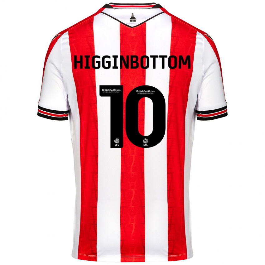 Bambino Maglia Alice Higginbottom #10 Rosso Bianco Kit Gara Home 2024/25 Maglietta