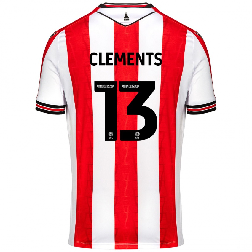 Bambino Maglia Daisy Clements #13 Rosso Bianco Kit Gara Home 2024/25 Maglietta